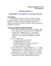 Susipažinimas su VGTU.LT interneto svetaine