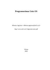 Programavimas Unix OS