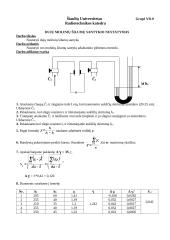 Tyrimas: dujų molinių šilumų santykio nustatymas