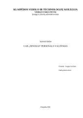 "X" įmonės personalo valdymas