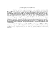 Great thoughts come from the heart