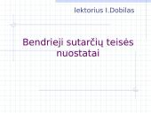 Bendrieji sutarčių teisės nuostatai