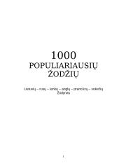 1000 populiariausių žodžių