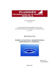 Žemės gyventojų apsirūpinimas geriamuoju vandeniu