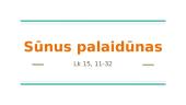„Sūnus palaidūnas“. Analizė