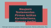 "Himnas meilei". Analizė