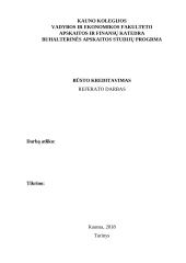 Būsto kreditavimas, jo veiksniai, lemiantys gyventojų būsto kreditavimą