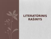 Ruošiantis rašiniui (literatūrinis)