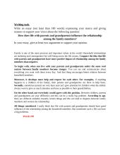 How does life with parents and grandparents influence the reliationship among the family members?