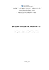 Eksporto įtaka šalies ekonomikos augimui