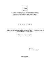 Toksinio poveikio skirtingoms aktyviojo dumblo sistemoms vertinimas