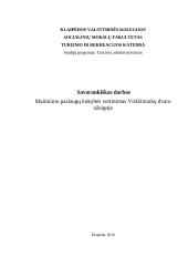 Maitinimo paslaugų kokybės vertinimas Virkštininkų dvaro užeigoje 