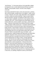 Don Kichotas - idealistas, norintis pakeisti pasaulį