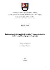 Žaliųjų ežerų kraštovaizdžio draustinio (Verkių regioniniame parke) kompleksinė geografinė apžvalga