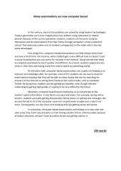 Essay "Many examinations are now computer-based"