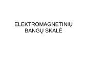 Elektromagnetinių bangų skalė  (Elektrinio ir magnetinio laukų sklidimas erdvėje)
