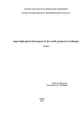 Super high-speed rail transport in the world, prospects in Lithuania