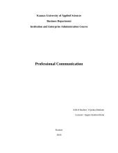 Professional Communication