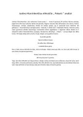 Justino Marcinkevičiaus eilėraščio analizė