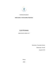 Bipoliarinių tranzistorių savybių tyrimai