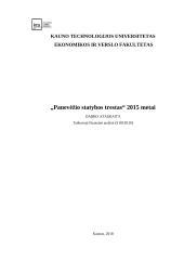 Finansinių ataskaitų tyrimas: „Panevėžio statybos trestas“ 2015 metai