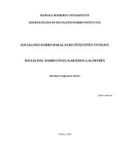 Socialinių darbuotojų karjeros galimybės