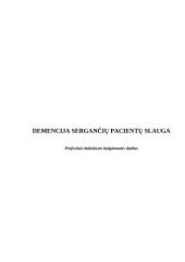 Demencija sergančių pacientų slauga