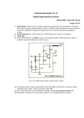 Kolpico generatoriaus tyrimas
