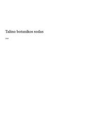 Talino Botanikos sodo vaistiniai augalai