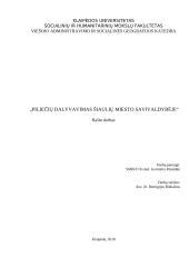 Piliečių dalyvavimas Šiaulių miesto savivaldybėje