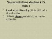 K. Donelaitis ,,Metai”. Gamta - gyvenimo mokytoja. 8 puslapis