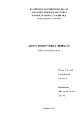 Audito įmonių veikla Lietuvoje