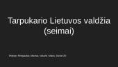 Tarpukario Lietuvos valdžia (seimai)