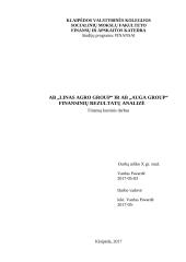 AB ,,Linas Agro Group" ir AB "Auga Group" finansinių rezultatų analizė