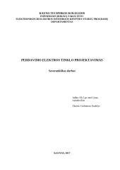 Perdavimo elektros tinklo projektavimas