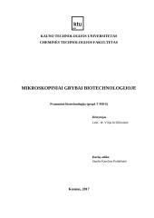 Mikroskopiniai grybai biotechnologijoje