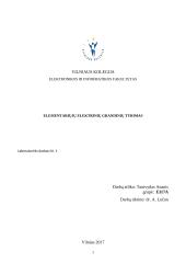 Elementariųjų elektrinių grandinių tyrimas