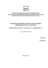 Praktikos ataskaita Raseinių rajono savivaldybėje