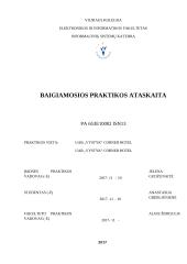 Baigiamoji praktika UAB „Vystyk“ Corner Hotel 