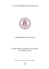Alfredo Adlerio asmenybės teorijos analizė