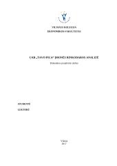 UAB "Tavo pica" įmonės rinkodaros analizė