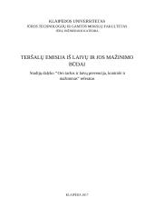 Teršalų emisija iš laivų ir jos mažinimo būdai