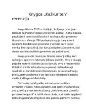 "Kažkur ten" Knygos recenzija