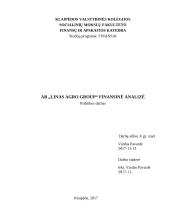 AB ,,Linas Agro Group" finansinė analizė