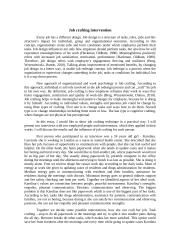 Job Crafting Intervention