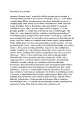 Mamatės charakteristika apysakoje „Sename dvare“