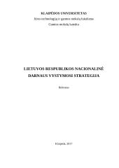 LR nacionalinė darnaus vystymosi strategija
