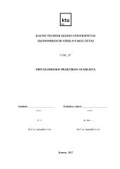 Privalomosios praktikos ataskaita - Finansai