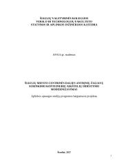 Šiaulių miesto centrinės dalies antrinių žaliavų surinkimo konteinerių aikštelių išdėstymo modernizavimas