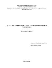 Elektros tiekimo kokybės užtikrinimas elektros vartotojui